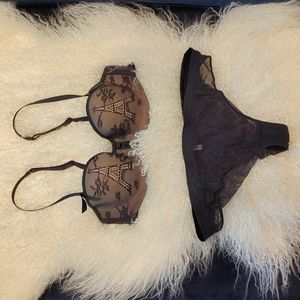 Chantal Thomass "Rockin' Josephine" Paris Eiffel Tower Bra and Panties Set 34B M